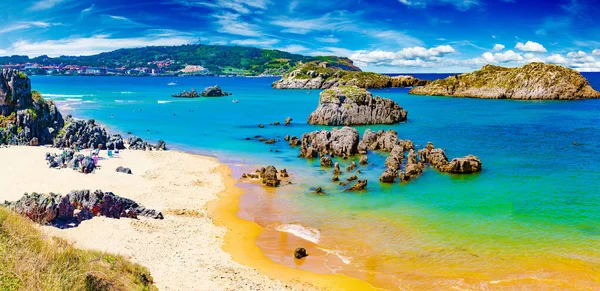 Playa Noja Cantabria España Costas Pueblos Costeros Del Norte España — Foto de Stock