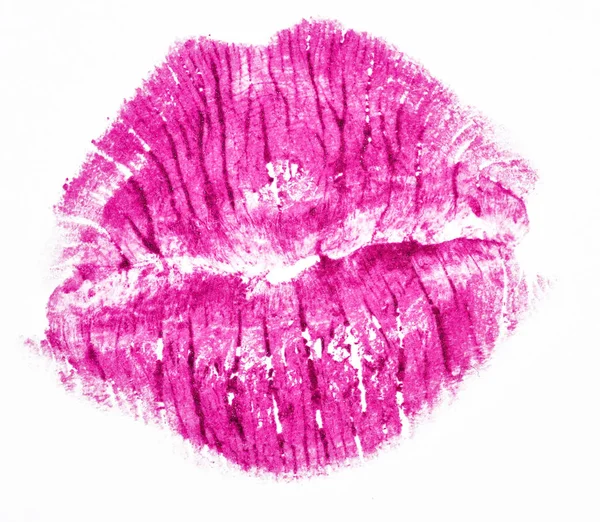 Pink lipstick kiss — Stock Photo, Image