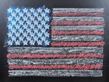 Amerika Birleşik Devletleri handdrawn bayrağı