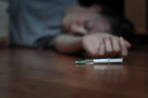 Drug addict blurred — Stock Photo, Image