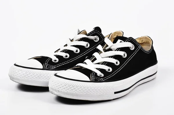 Black canvas shoes — Stock Photo, Image