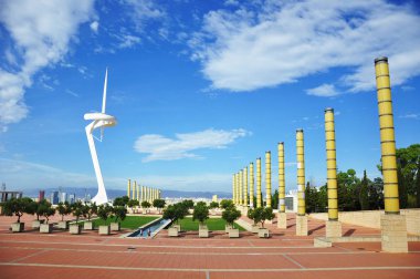 Barcelona, İspanya, 16 Eylül 2015: Olimpik Parkı