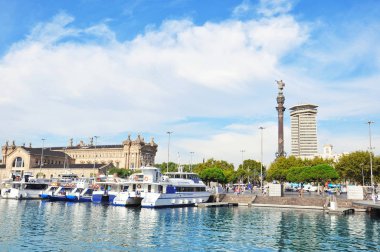 Barcelona, İspanya, 14 Eylül 2015: Barcelona'da Port Vell