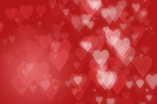 Illustrazione di bokeh a forma di cuore — Foto Stock