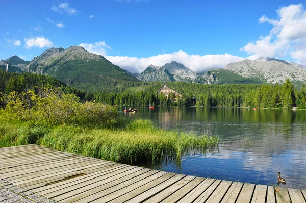 Milli Parkı yüksek Tatra Gölü Strbske Pleso
