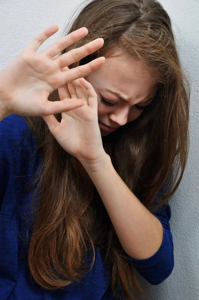 Mädchen wehrt sich — Stockfoto