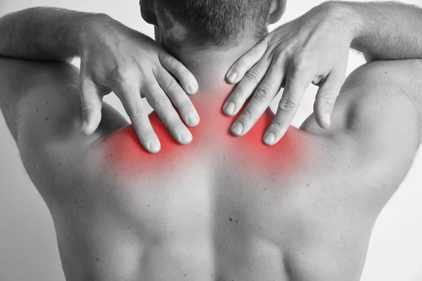 Concepto de dolor de espalda Imagen de stock