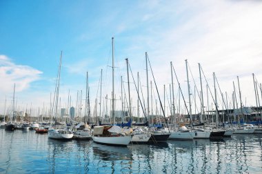 Barcelona, İspanya, 14 Eylül 2015: Barcelona'da Port Vell