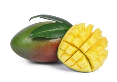 Mango beyaz üzerine izole