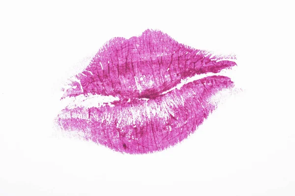 Beso de lápiz labial rosa —  Fotos de Stock