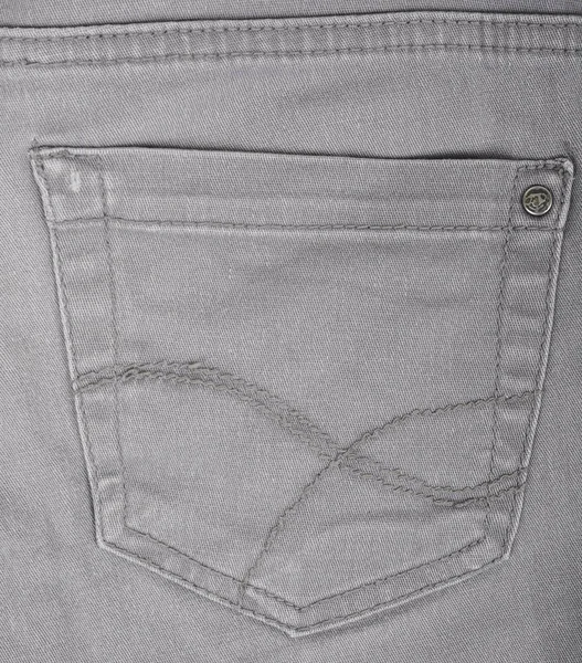 Grey denim pocket — Stock Photo, Image