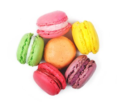 beyaz izole macaroons