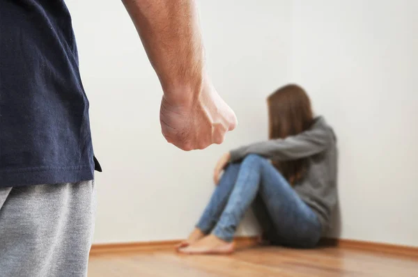Konzept der häuslichen Gewalt — Stockfoto