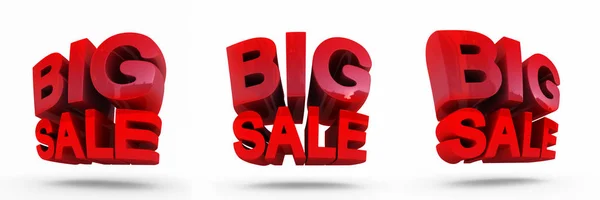 Rendering 3D di Big Sale Word. Concetto di sconto. Il suo migliore da usare per la promozione . — Foto Stock