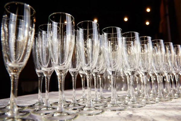 Pink White Champagne Glasses Sun — Stock Photo, Image