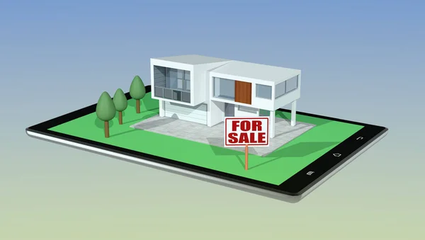 网上房地产市场的概念 — 图库照片