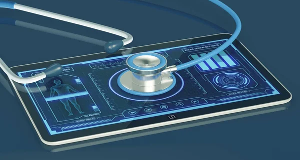 Futuristische medische app — Stockfoto