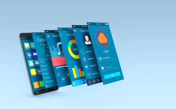 Concepto de aplicaciones móviles — Foto de Stock