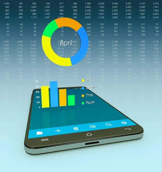 Financiën mobiele app — Stockfoto