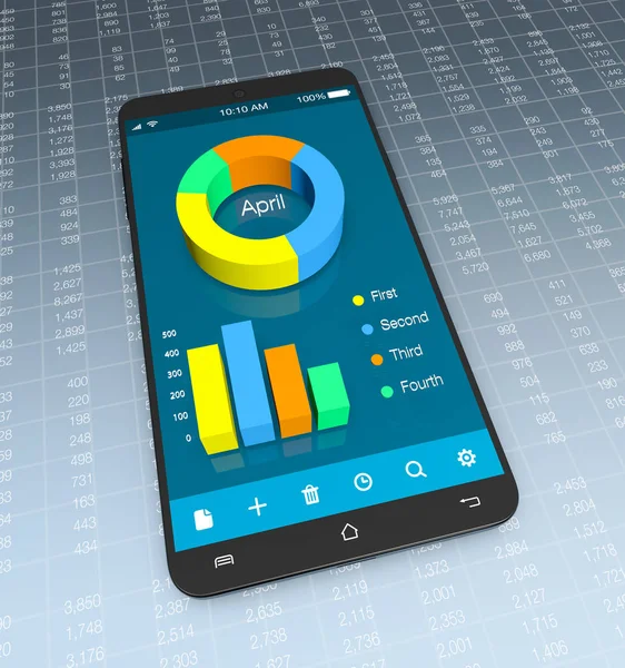 Financiar la aplicación móvil — Foto de Stock