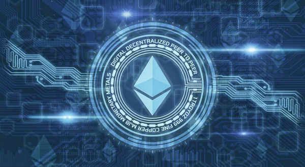 Konzept der Kryptowährung Ethereum — Stockfoto