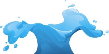 Beyaz arkaplanda su sıçraması izole edildi 