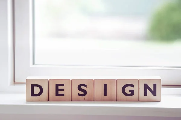 Designschild mit Buchstaben — Stockfoto
