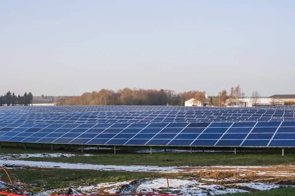 Solar cell park in the winter — Stock Photo, Image