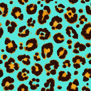 Kusursuz leopar deseni. Vektör. 