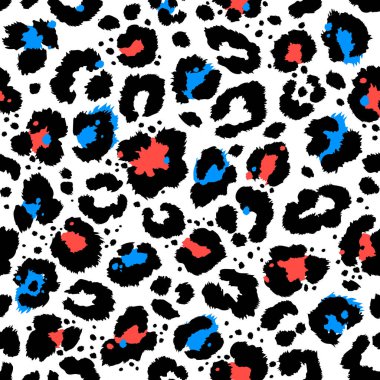 Kusursuz leopar deseni. Vektör. 