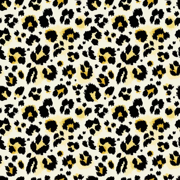 Seamless leopard pattern. Vector. — Stock Vector