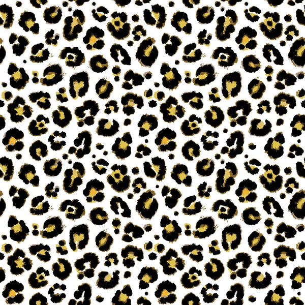 Seamless leopard pattern. Vector. — Stock Vector