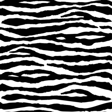 Zebra siyah ve beyaz çizgili desen. Sorunsuz vektör.