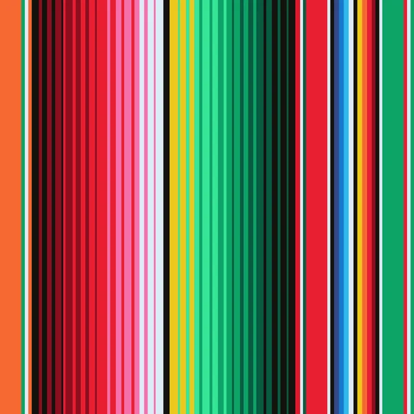 Mexican Blanket Stripes Seamless Vector Pattern. Background for Cinco de Mayo Party Decor or Mexican Food Restaurant Menu — Stock Vector