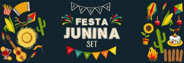 Festa junina horizontal background banner