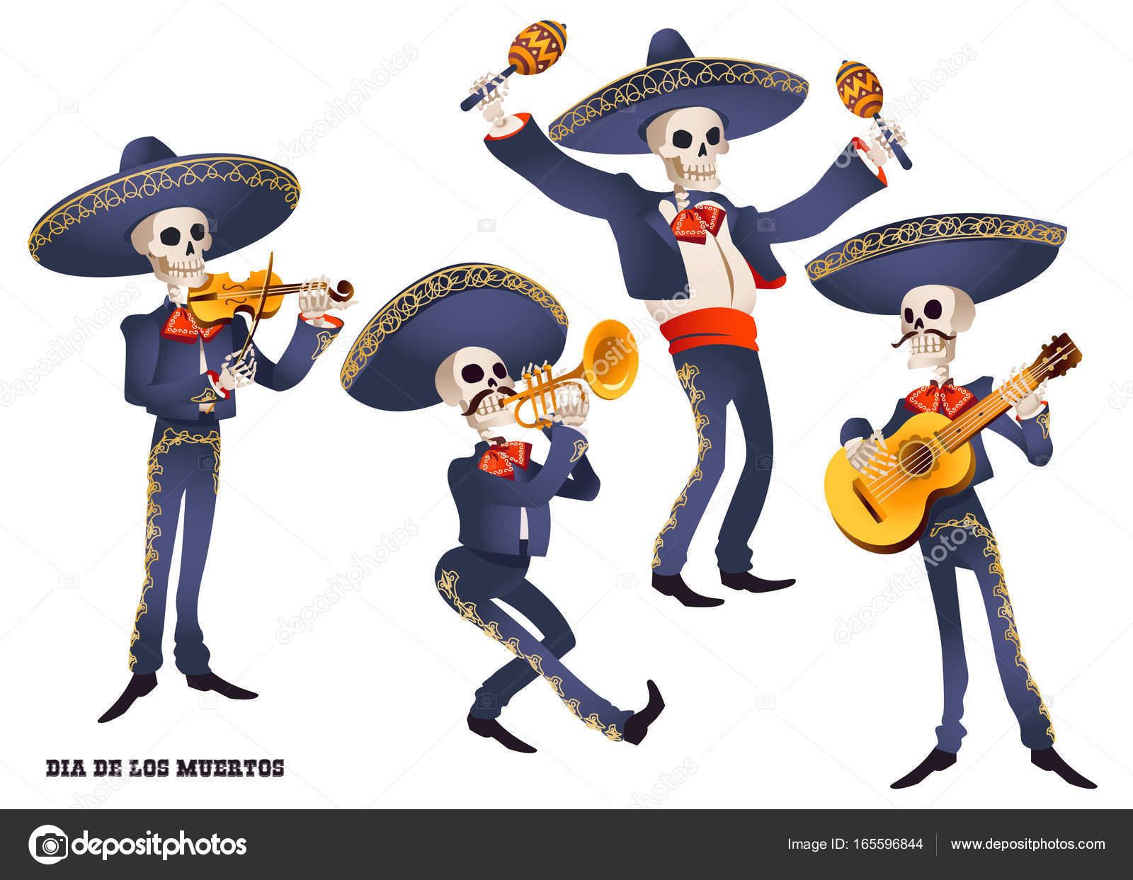 Dibujo animado del mariachi imágenes de stock de arte vectorial |  Depositphotos