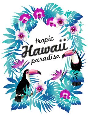 Hawaiian parti poster. 