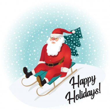 Noel Baba Dağları ile kızak