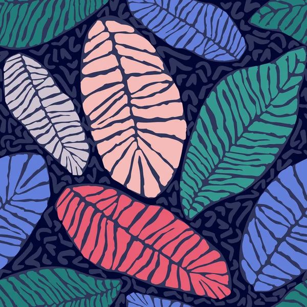 Tropische exotische bladeren — Stockvector