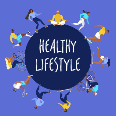 Sağlıklı yaşam, vektör çizimler