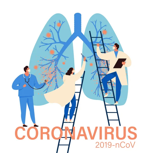 Virus diagnosis and patient treatment abstract concept vector illustration. Coronavirus test kit, coronavirus patient isolation quarantine and treatment, vaccine development abstract metaphor. — 스톡 벡터