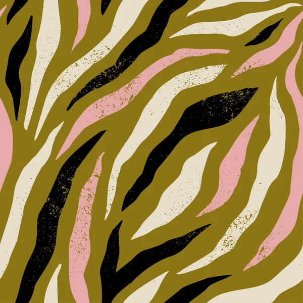 Tło z kolorowym wzorem skóry Zebra. Trendy ręcznie rysowane tekstury. — Wektor stockowy