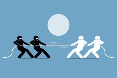 Tug of war. clipart