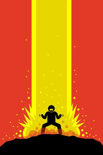 Super puissance homme charge — Image vectorielle