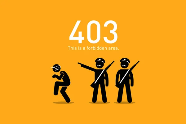 Error del sitio web 403. Prohibido . — Vector de stock