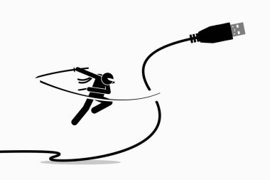 Usb kablosunu tak Ninja keser.