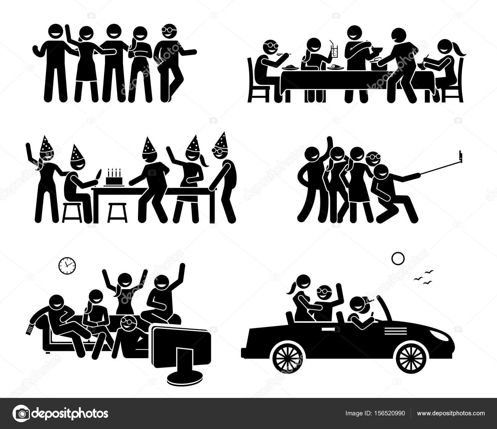 Go Out With Friends Clipart