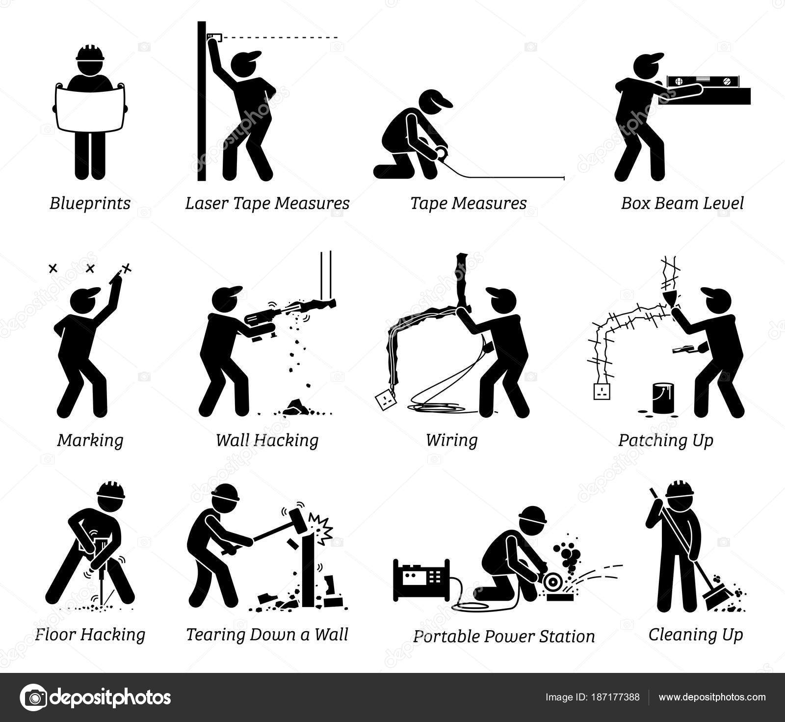 아이콘입니다 그림은 노동자와 일자리에서 계약자를 현장에서 스톡 벡터 - ©leremy 187177388, image size:1600x1471