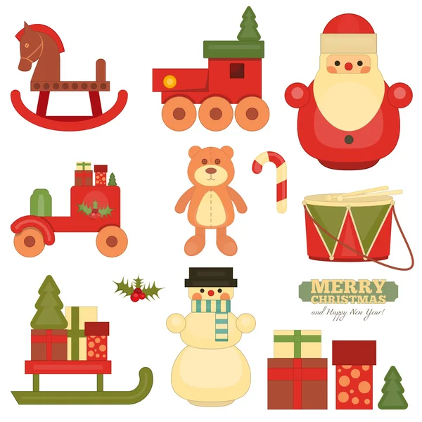 Joyeux Noël objets — Image vectorielle