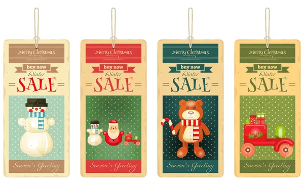 Natale vendita Tags — Vettoriale Stock